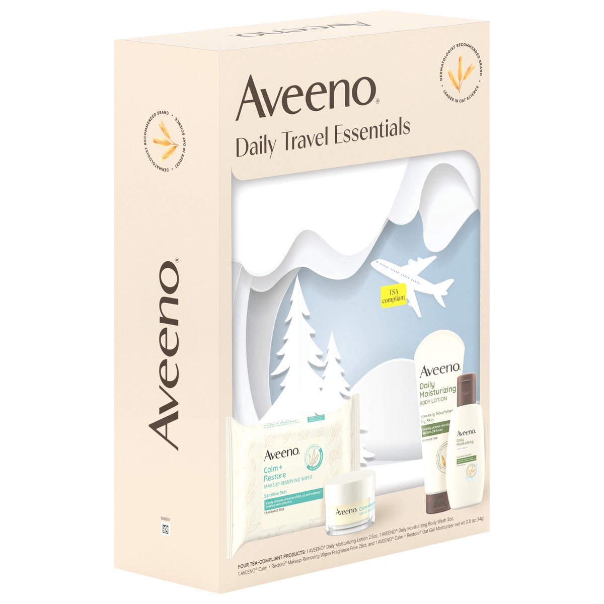 slide 3 of 4, Aveeno Daily Travel Essentials Giftset, 4 Items, 1 ct