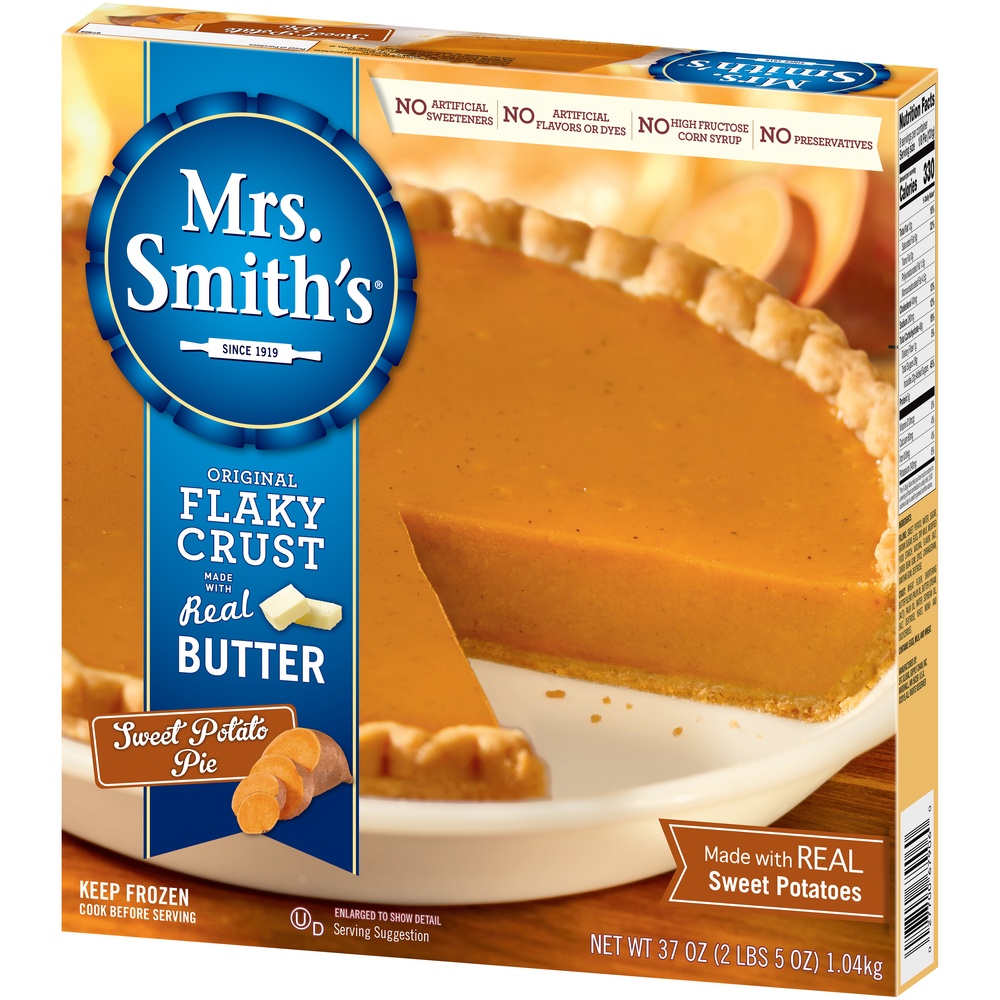 slide 2 of 8, Mrs. Smith's Original Flaky Crust Sweet Potato Pie, 37 oz