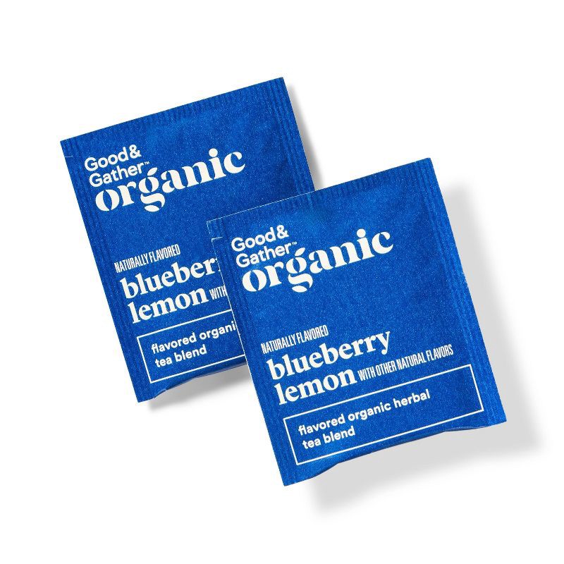 slide 2 of 4, Organic Naturally Flavored Blueberry Lemon with Other Natural flavors Herbal Tea Blend - 20.07oz - Good & Gather™, 20.07 oz