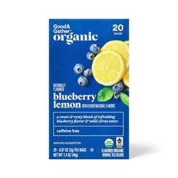 Organic Naturally Flavored Blueberry Lemon with Other Natural flavors Herbal Tea Blend - 20.07oz - Good & Gather™