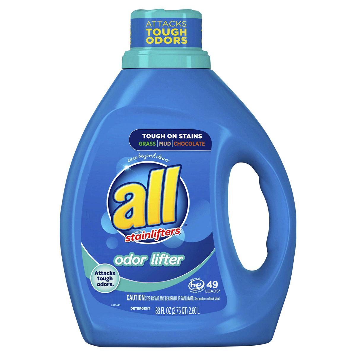 slide 1 of 1, All Liquid Laundry Detergent with Stainlifters, Odor Lifter, 88 fl oz