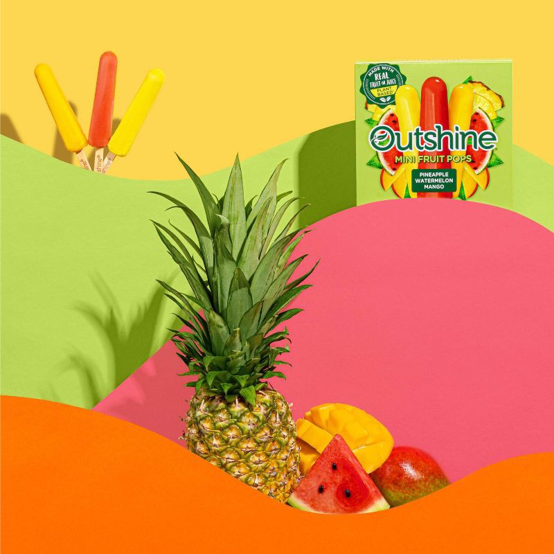 slide 6 of 13, Outshine Pineapple, Watermelon, and Mango Mini Fruit Pops Variety Pack - 18 fl oz/12ct, 12 ct; 18 fl oz