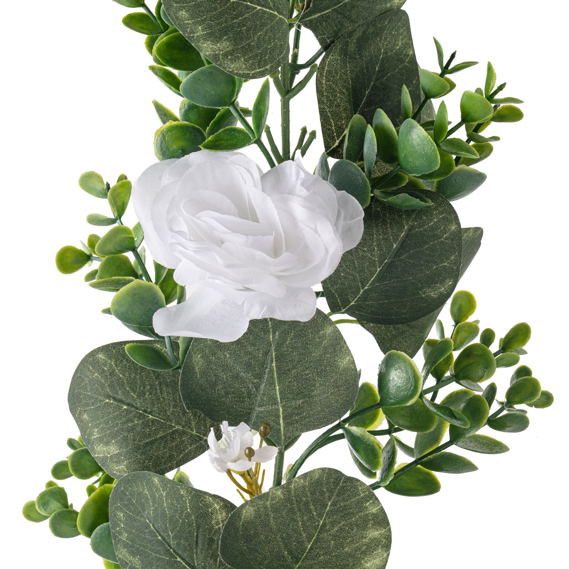 slide 3 of 3, 6ft. White Rose Foliage Garland By Ashland, 6 ft