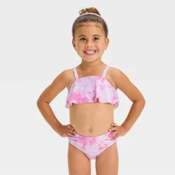 Toddler Girls' Tie Dye Flounce Bikini Set - Cat & Jack™ Light Purple 3T