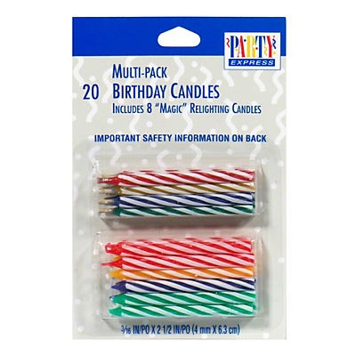slide 1 of 1, Hallmark Party Express Multipack Birthday Candles, 20 ct