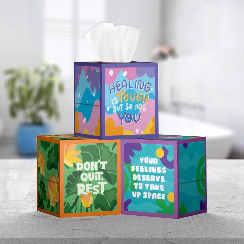 slide 4 of 7, Kleenex Ultra Soft Facial Tissue Self-Care Awareness Pack - 4pk/60ct, 4 ct, 60 ct