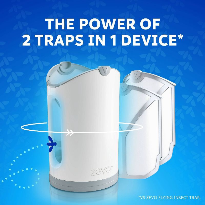 slide 4 of 14, Zevo Max Flying Insect Trap 1 Device + 2 Refills, 1 ct