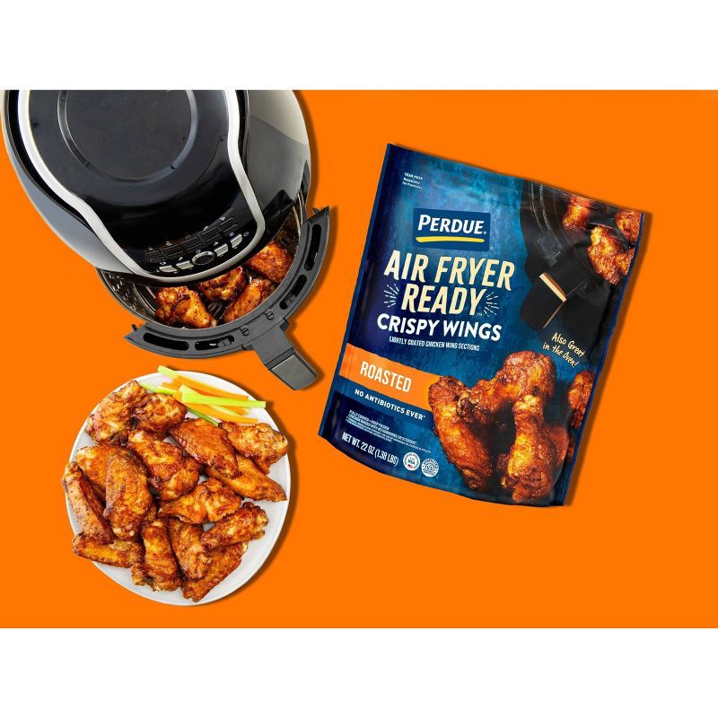 slide 4 of 4, Perdue Air Fryer Roasted Chicken Wings - Frozen - 22oz, 22 oz