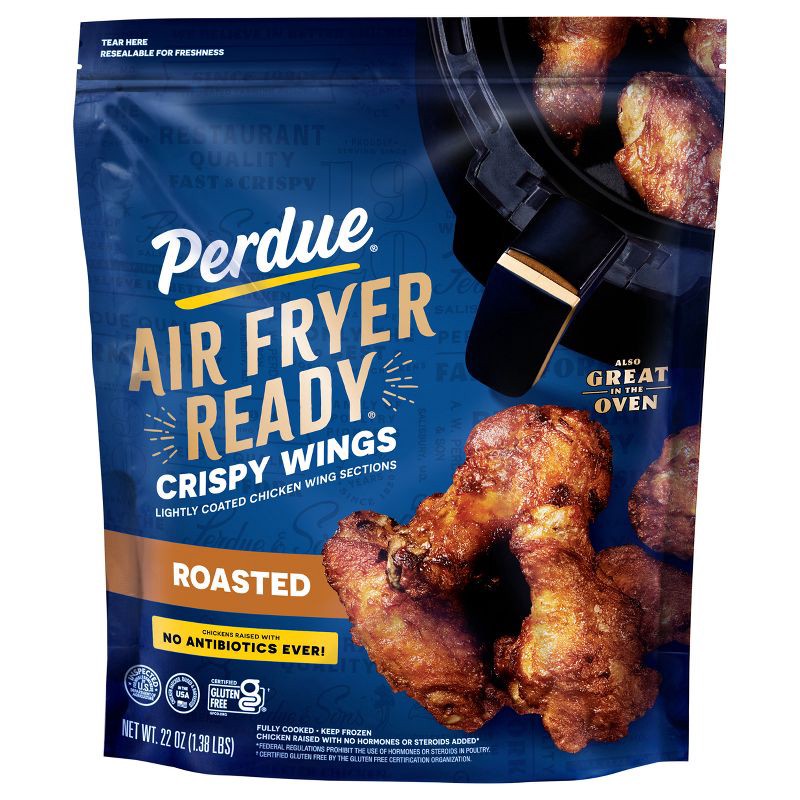 slide 1 of 6, Perdue Air Fryer Roasted Chicken Wings - Frozen - 22oz, 22 oz