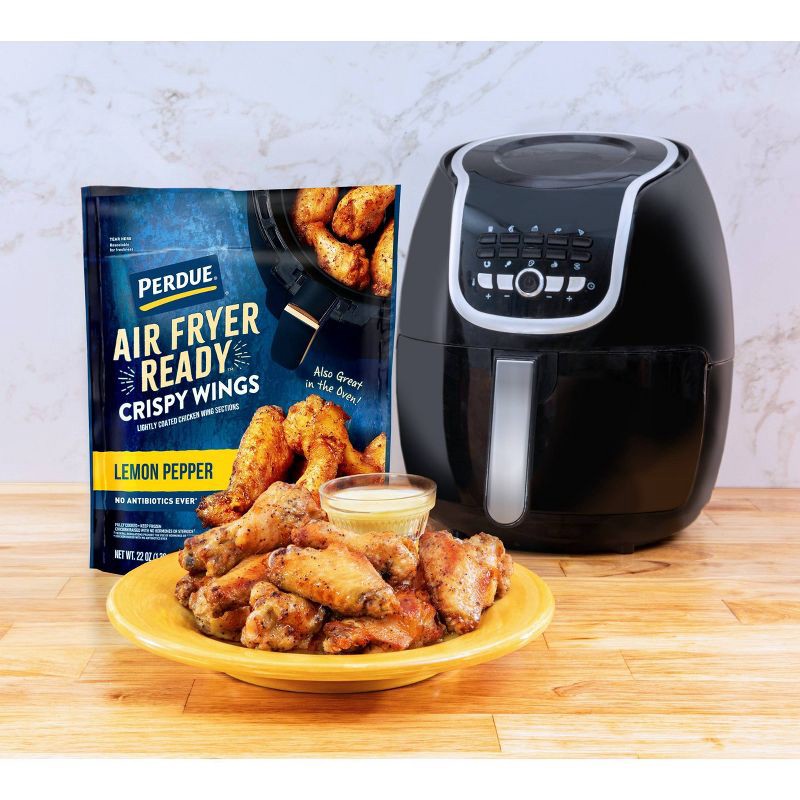 slide 3 of 4, Perdue Air Fryer Lemon Pepper Chicken Wings - Frozen - 22oz, 22 oz