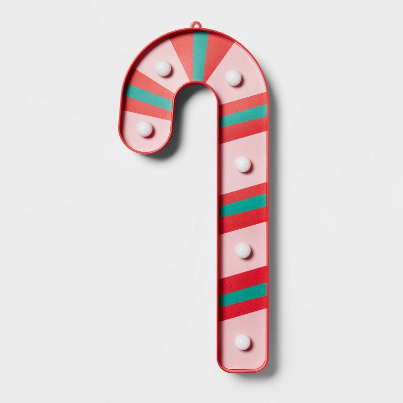 slide 3 of 4, LED Marquee Candy Cane Christmas Novelty Silhouette Light - Wondershop™, 1 ct
