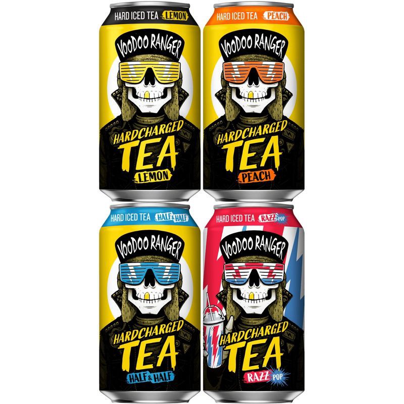 slide 2 of 8, New Belgium Voodoo Ranger Hardcharged Tea Variety - 12pk/12 fl oz Can, 12 ct; 12 fl oz