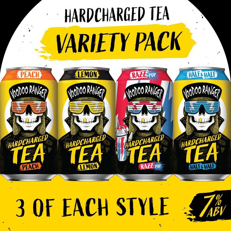 slide 5 of 8, New Belgium Voodoo Ranger Hardcharged Tea Variety - 12pk/12 fl oz Can, 12 ct; 12 fl oz