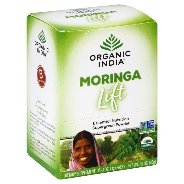 slide 1 of 1, Organic India Moringa Lift 15 ea, 15 ct