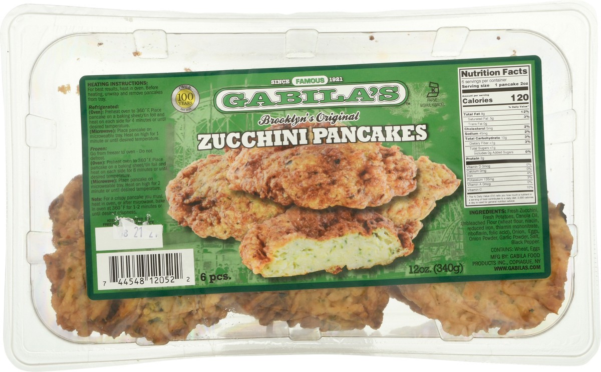 slide 6 of 9, Gabila's™ zucchini pancakes, 12 oz