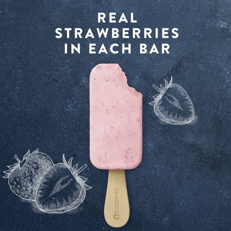 slide 6 of 7, Talenti Mini Sorbetto Fruit Bars Summer Strawberry with Real Fruit - Frozen - 11.1oz/6ct, 11.1 oz, 6 ct