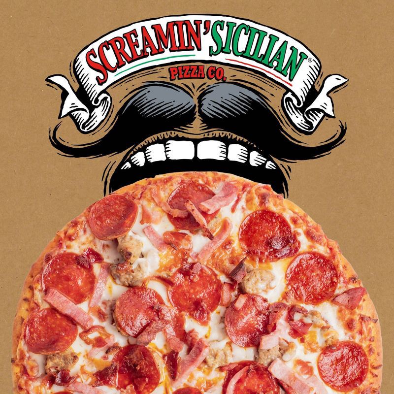 slide 2 of 3, Screamin' Sicilian Mother of Meat Frozen Pizza - 23.40oz, 23.4 oz