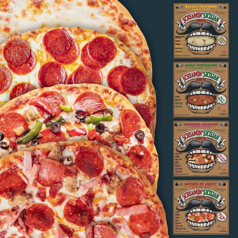 slide 3 of 3, Screamin' Sicilian Mother of Meat Frozen Pizza - 23.40oz, 23.4 oz