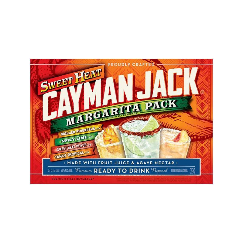 slide 2 of 5, Cayman Jack Sweet Heat Margarita Variety - 12pk/12 fl oz Cans, 12 ct; 12 fl oz