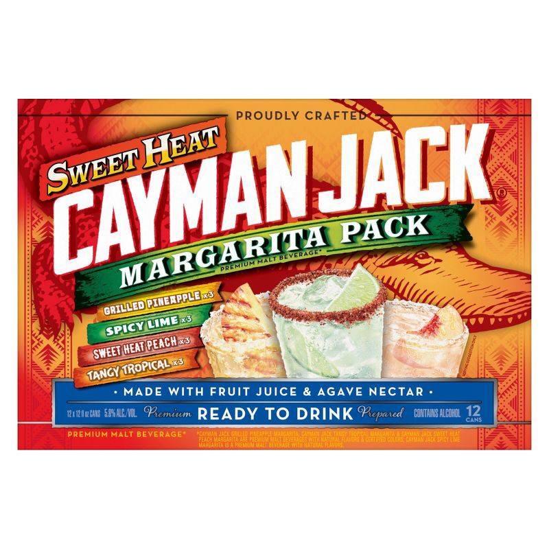 slide 5 of 5, Cayman Jack Sweet Heat Margarita Variety - 12pk/12 fl oz Cans, 12 ct; 12 fl oz