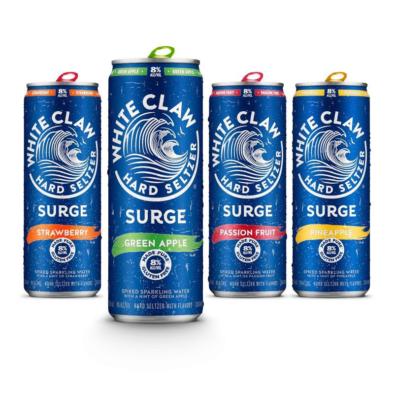 slide 3 of 6, White Claw Hard Seltzer White Claw Surge Variety #2 - 12pk/12 fl oz Cans, 2 x 12 ct, 12 fl oz