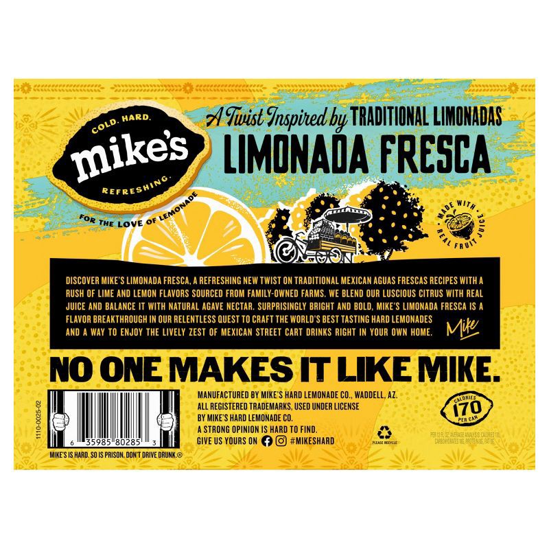 slide 9 of 11, Mike's Hard Lemonade Mike's Hard Limonada Fresca - 12pk/12 fl oz Cans, 12 ct; 12 fl oz