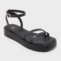 Women's Wrenley Low Platform Sandals - Wild Fable™ Black 10