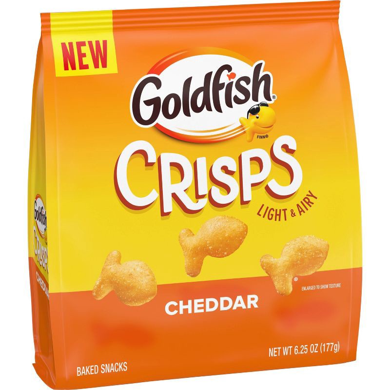 slide 10 of 11, Goldfish Crisps Cheddar Cheese Baked Chip Crackers Bag - 6.25oz, 6.25 oz
