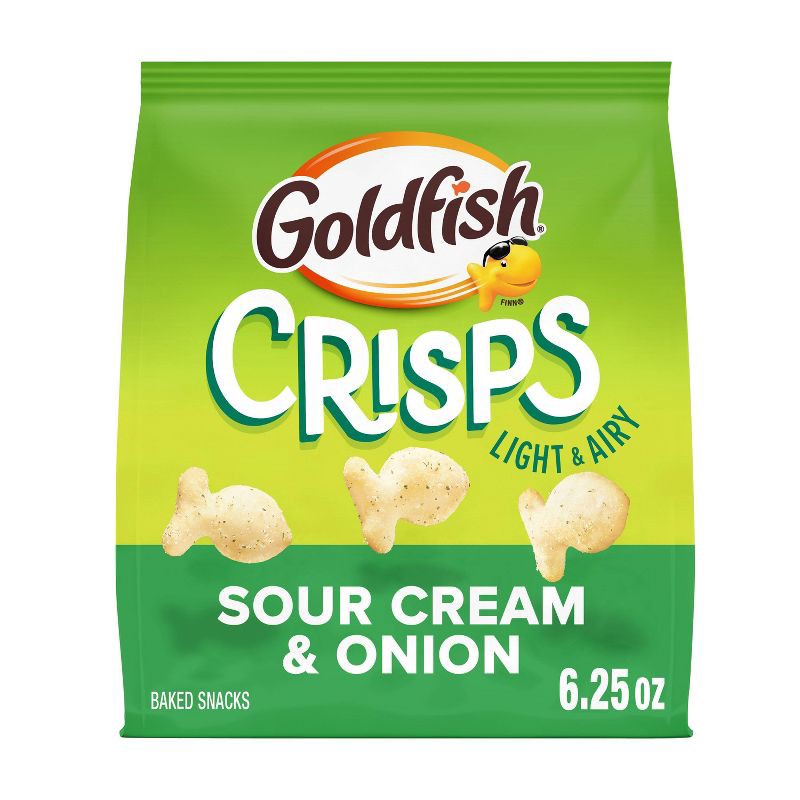 slide 1 of 12, Goldfish Crisps Sour Cream & Onion Baked Chip Crackers Bag - 6.25oz, 6.25 oz