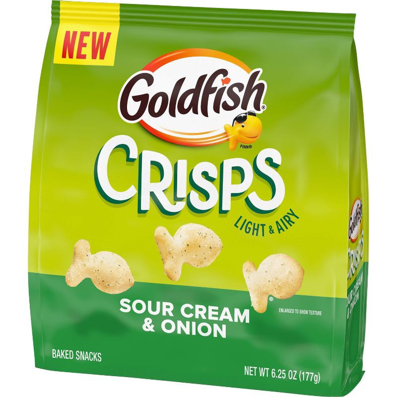 slide 12 of 12, Goldfish Crisps Sour Cream & Onion Baked Chip Crackers Bag - 6.25oz, 6.25 oz