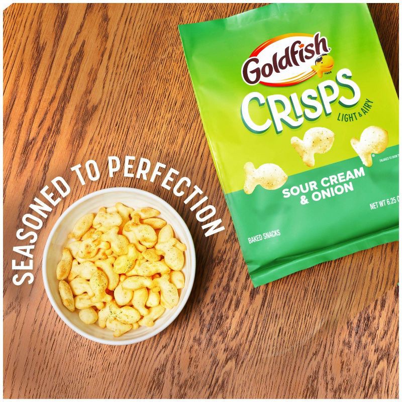 slide 7 of 12, Goldfish Crisps Sour Cream & Onion Baked Chip Crackers Bag - 6.25oz, 6.25 oz