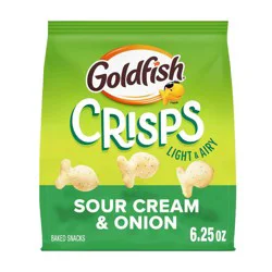 Goldfish Crisps Sour Cream & Onion Baked Chip Crackers Bag - 6.25oz