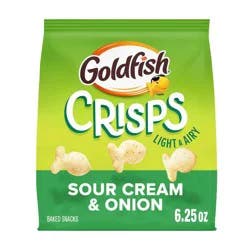 Goldfish Crisps Sour Cream & Onion Baked Chip Crackers Bag - 6.25oz