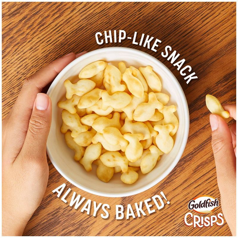 slide 3 of 11, Goldfish Crisps Salt & Vinegar Flavored Baked Chip Crackers Bag - 6.25oz, 6.25 oz