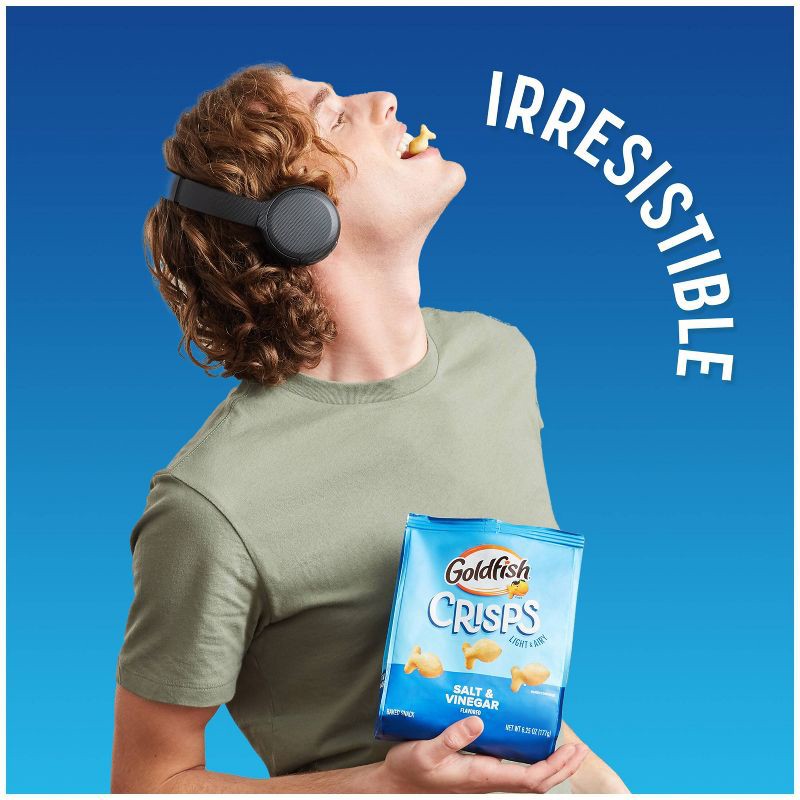 slide 4 of 11, Goldfish Crisps Salt & Vinegar Flavored Baked Chip Crackers Bag - 6.25oz, 6.25 oz