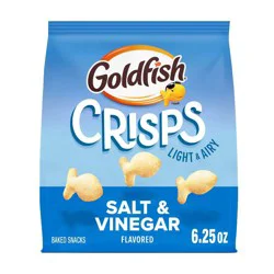 Goldfish Crisps Salt & Vinegar Flavored Baked Chip Crackers Bag - 6.25oz