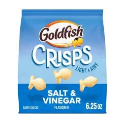 Goldfish Crisps Salt & Vinegar Flavored Baked Chip Crackers Bag - 6.25oz