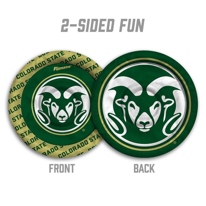 slide 2 of 6, NCAA Colorado State Rams Flimzee Flying Disc: Polyester, 10" Diameter, Ages 2+, 1 ct