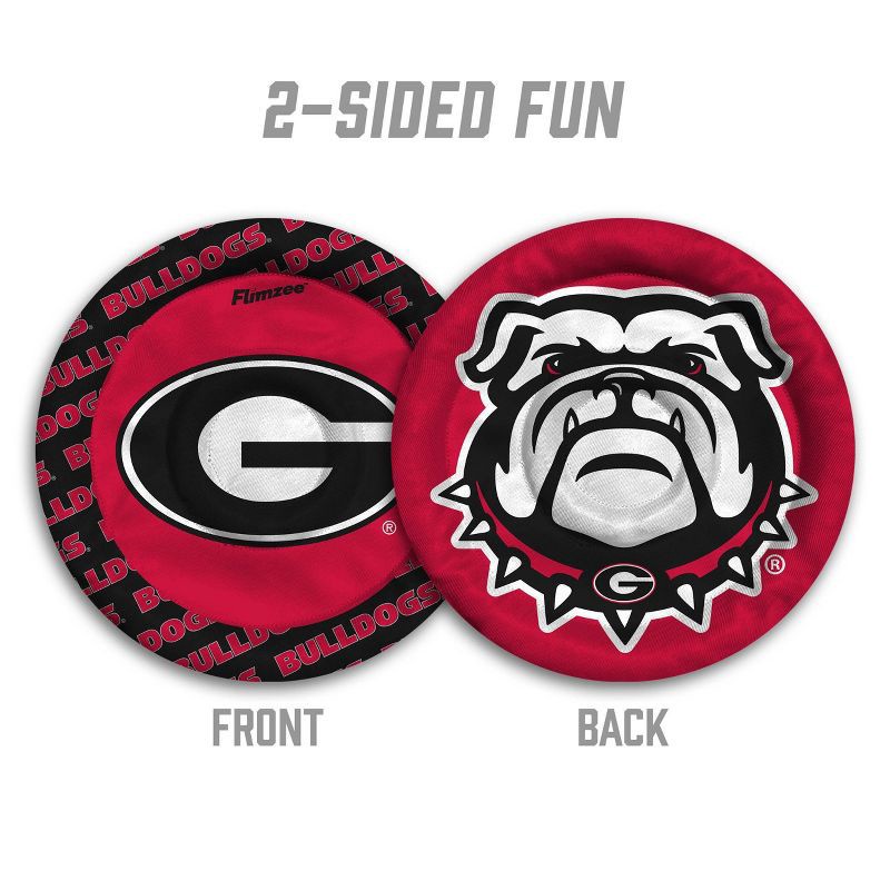 slide 2 of 6, NCAA Georgia Bulldogs Flimzee Flying Disc: Polyester, 10" Diameter, 1 ct