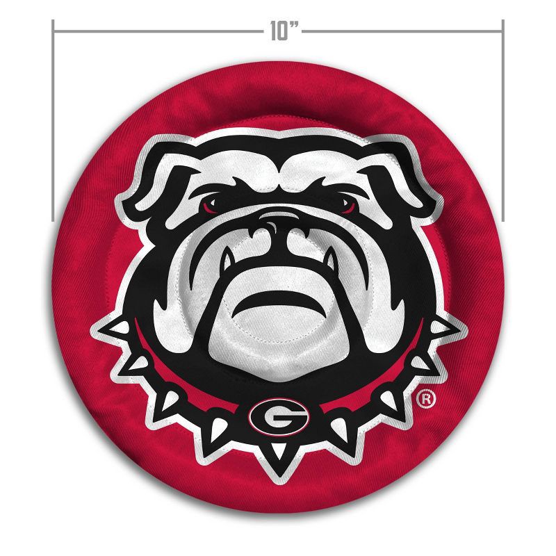 slide 5 of 6, NCAA Georgia Bulldogs Flimzee Flying Disc: Polyester, 10" Diameter, 1 ct