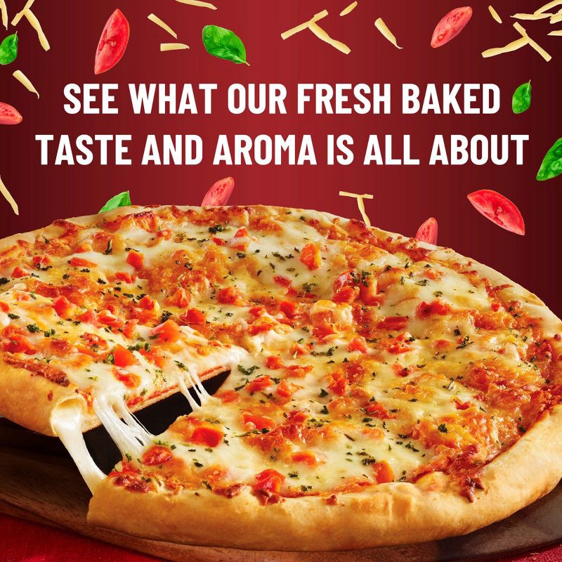 slide 12 of 14, DiGiorno Frozen Thin & Crispy Stuffed Crust Margherita Pizza - 21oz, 21 oz