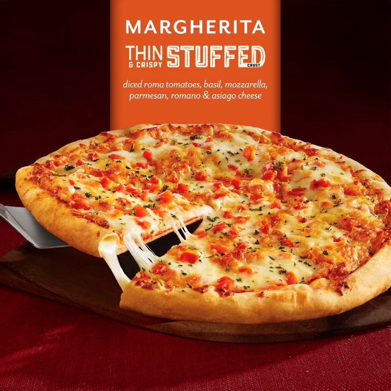 slide 13 of 14, DiGiorno Frozen Thin & Crispy Stuffed Crust Margherita Pizza - 21oz, 21 oz