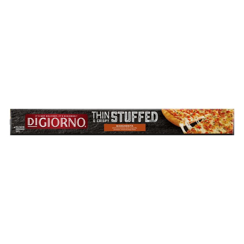 slide 4 of 14, DiGiorno Frozen Thin & Crispy Stuffed Crust Margherita Pizza - 21oz, 21 oz