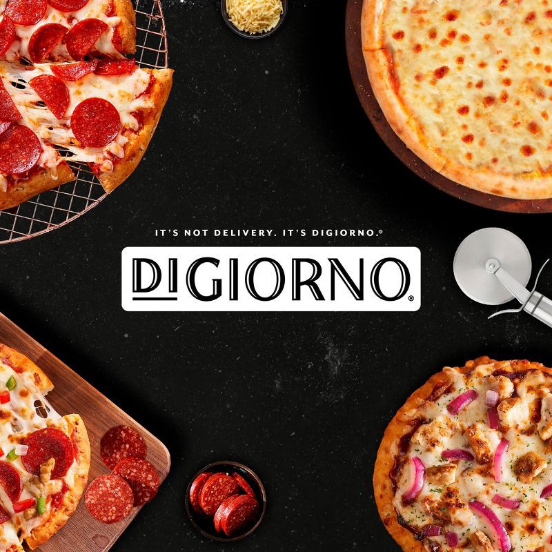 slide 7 of 15, DiGiorno Thin & Crispy Stuffed Crust Pepperoni & Sausage Frozen Pizza - 21.4oz, 21.4 oz