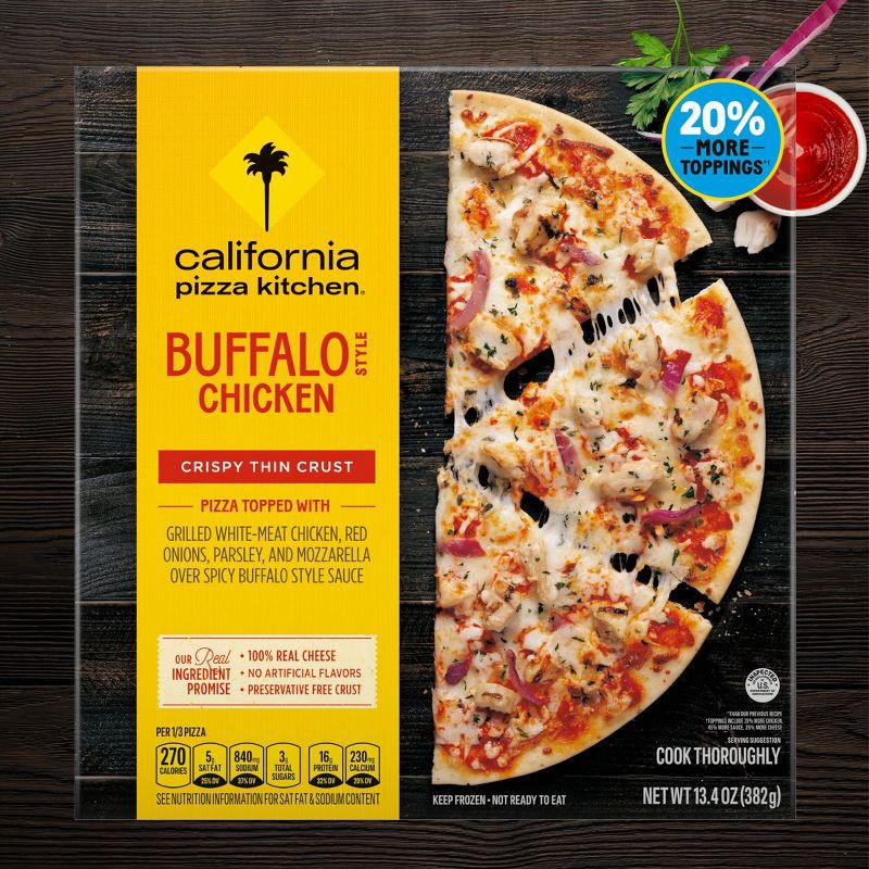 slide 6 of 7, California Pizza Kitchen Buffalo Chicken Frozen Pizza - 13.4oz, 13.4 oz