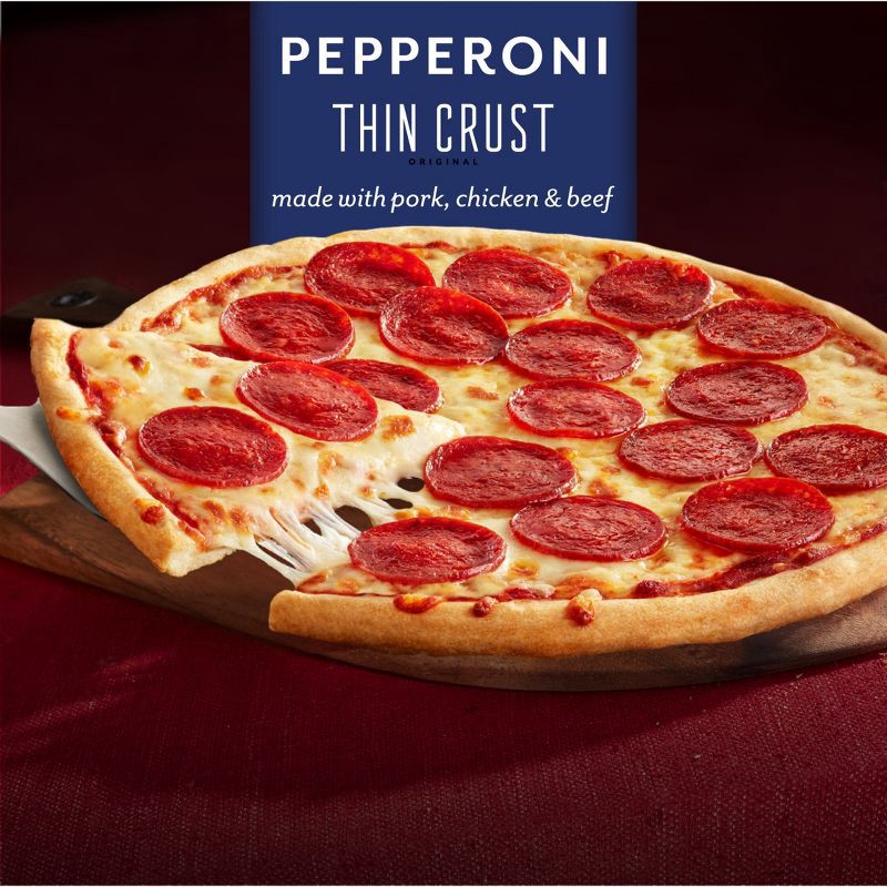 slide 3 of 9, DiGiorno Thin Crust Pepperoni Frozen Pizza - 16.9oz, 16.9 oz