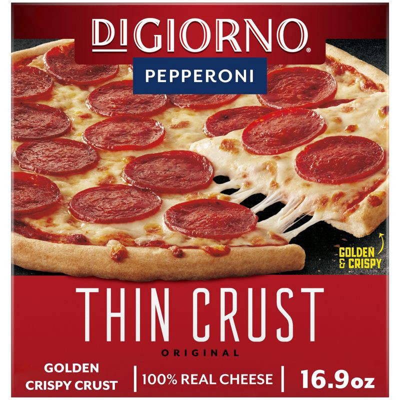 slide 9 of 9, DiGiorno Thin Crust Pepperoni Frozen Pizza - 16.9oz, 16.9 oz