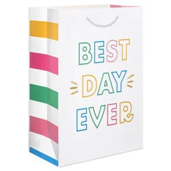 American Greetings Medium Best Day Ever Gift Bag White