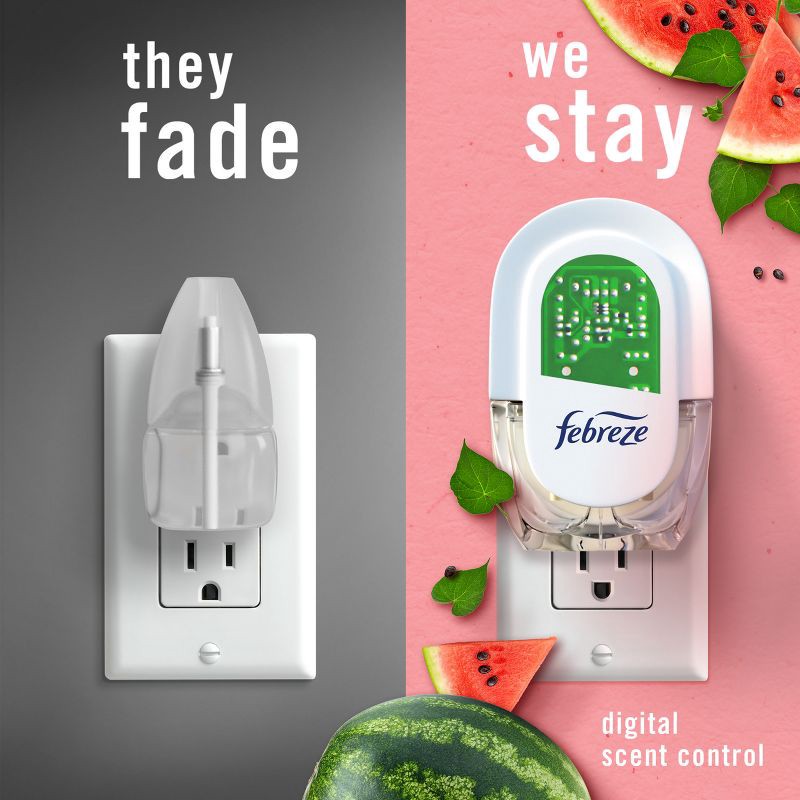 slide 5 of 9, Febreze Plug Triple Refill Air Freshener Sweet Watermelon Vine - 3ct, 3 ct