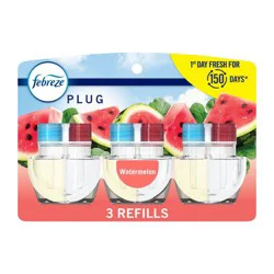 Febreze Plug Triple Refill Air Freshener Sweet Watermelon Vine - 3ct